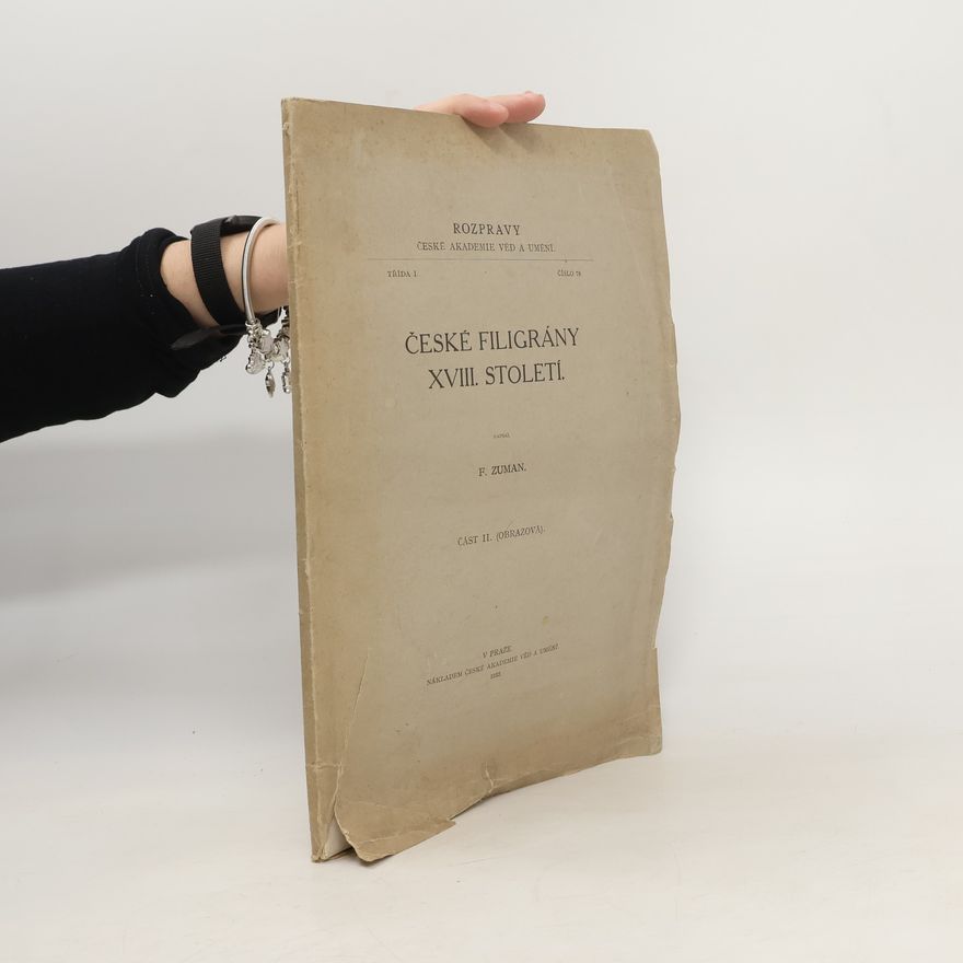 František Zuman České filigrány XVIII. století