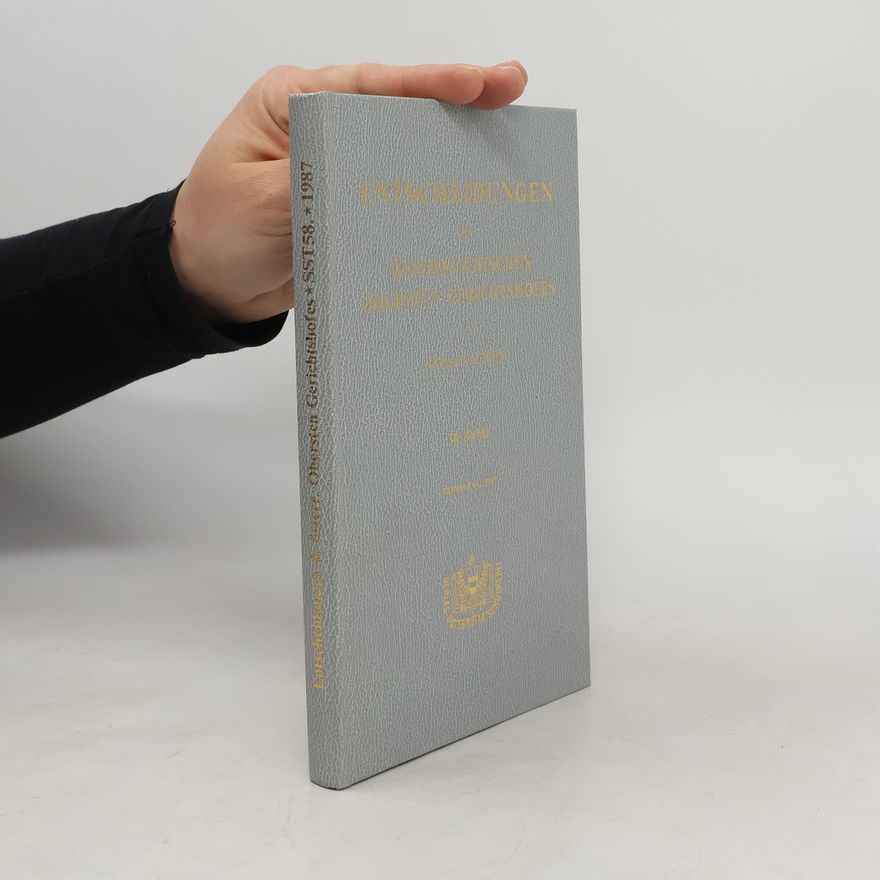 Kolektiv autorů Entscheidungen des österreichischen Obersten Gerichtshofes in Strafsachen 58