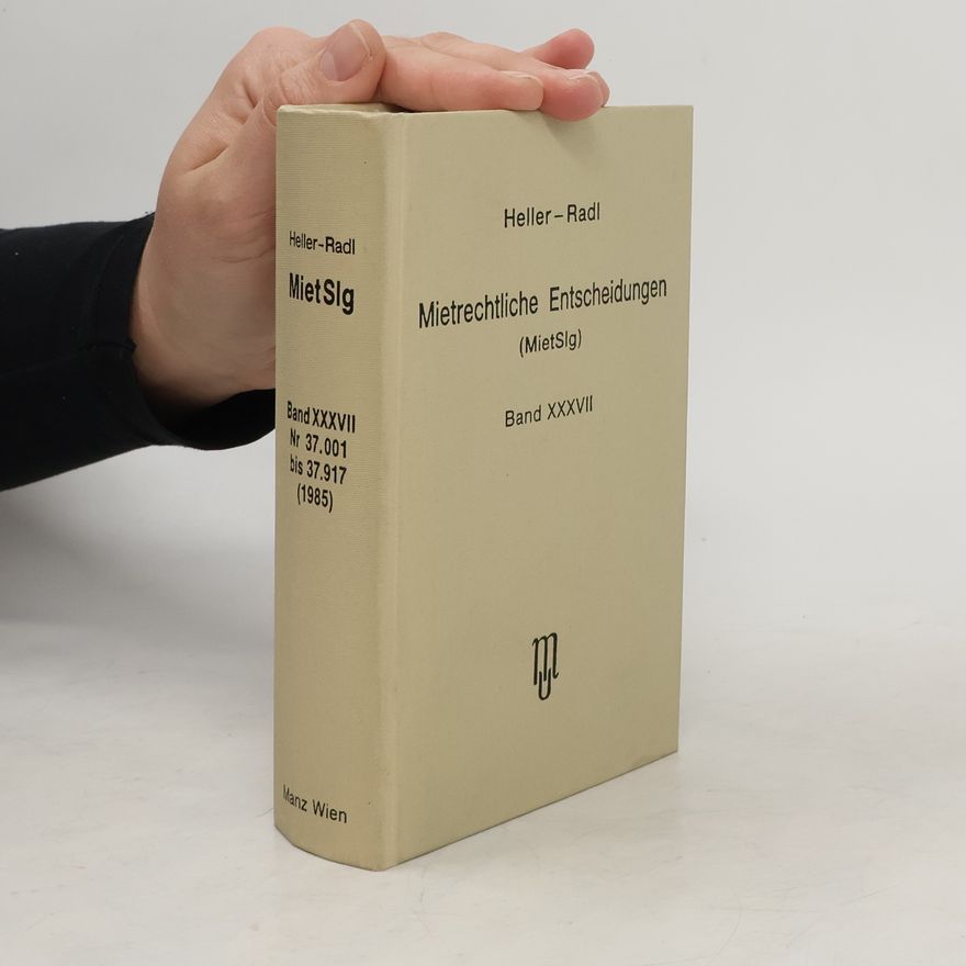 Henning Zachar Mietrechtliche Entscheidungen. Band 37