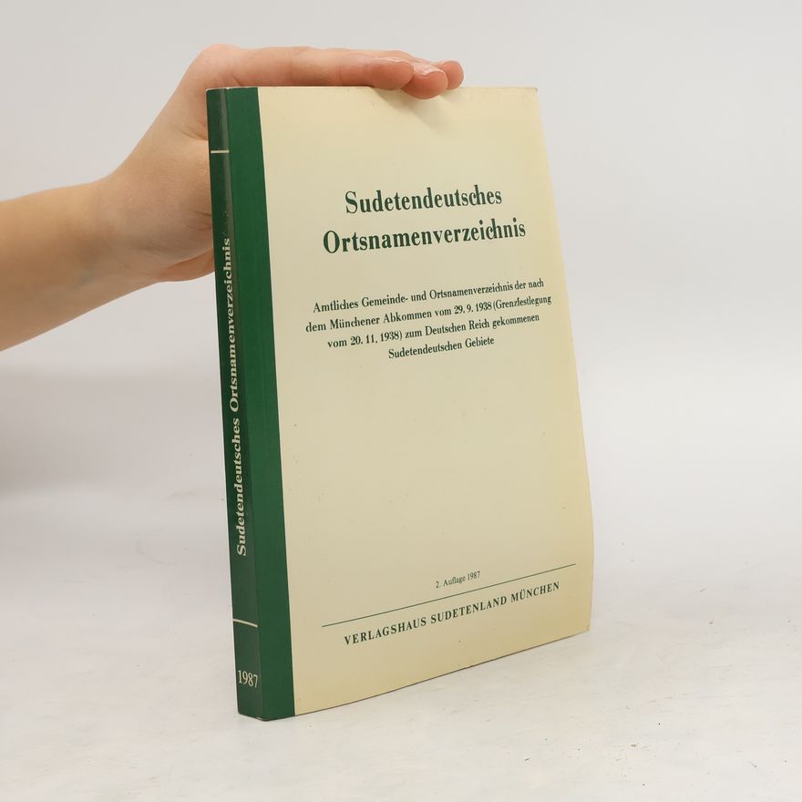 Collectif d'auteurs Sudetendeutsches Ortsnamenverzeichnis