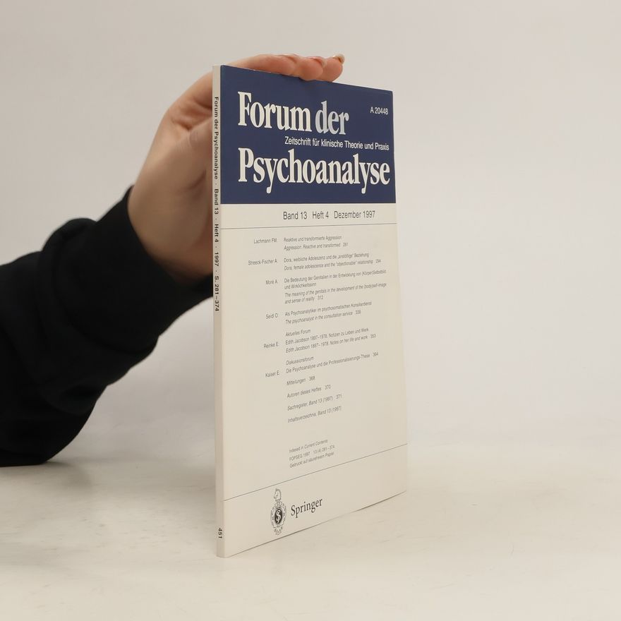 Various authors Forum der Psychoanalyse Band 13 Heft 4 12/1997