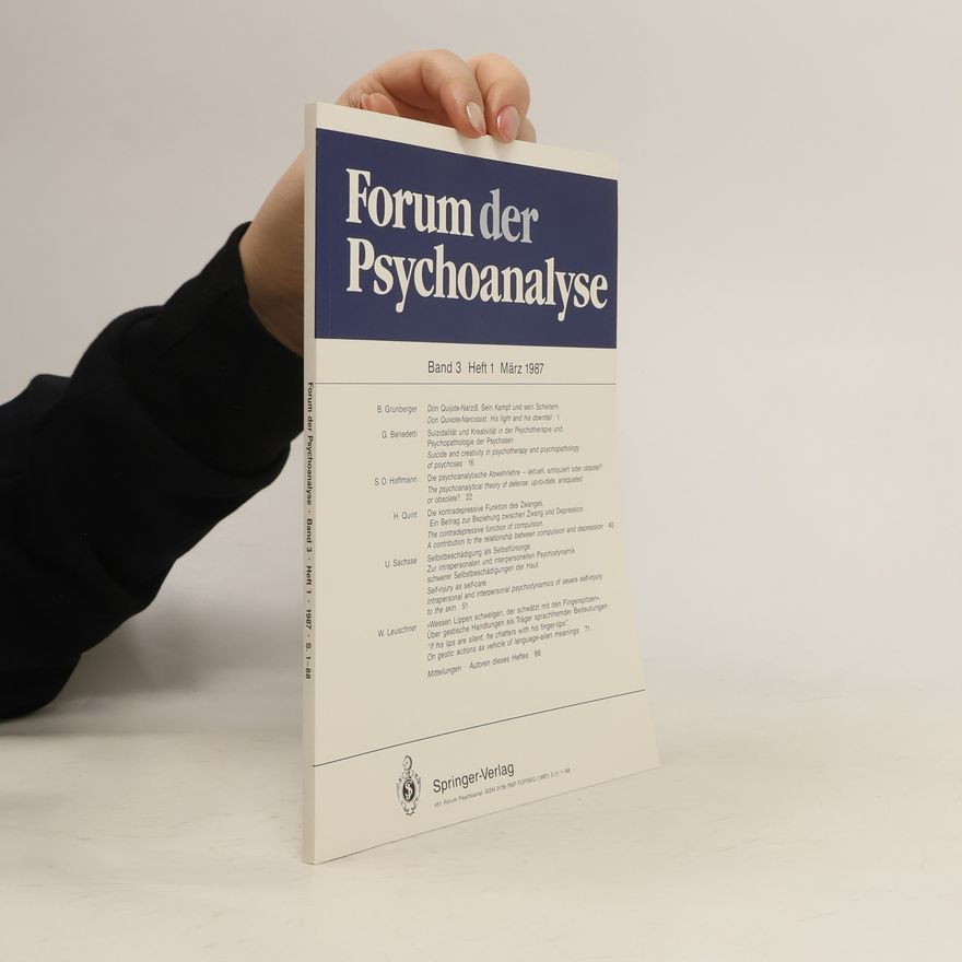 Various authors Forum der Psychoanalyse. Band 3 / Heft 1 / März 1987