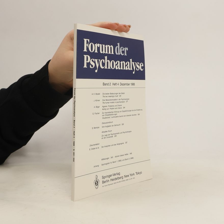 Various authors Forum der Psychoanalyse Band 2 Heft 4 Dezember 1986