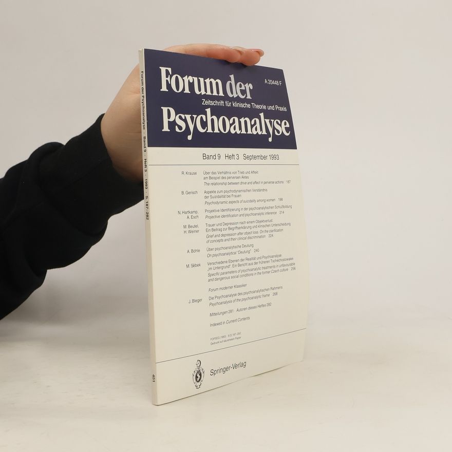 Various authors Forum der Psychoanalyse Band 9. 3/1993