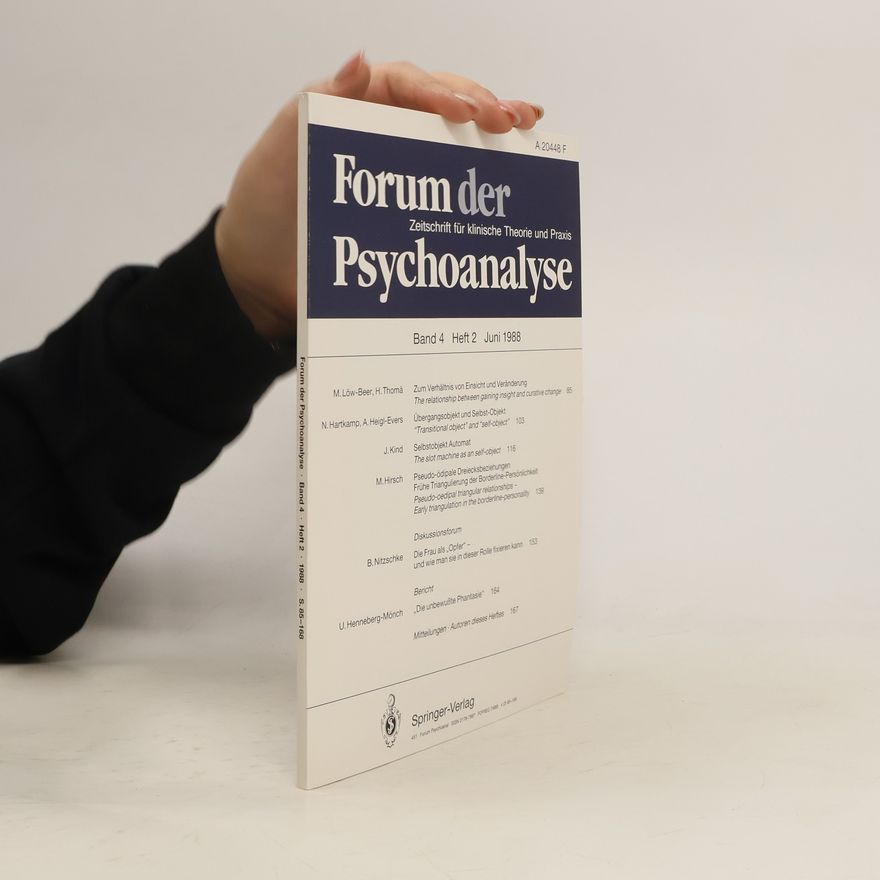 Various authors Forum der Psychoanalyse Band 4 Heft 2 Juni 1988