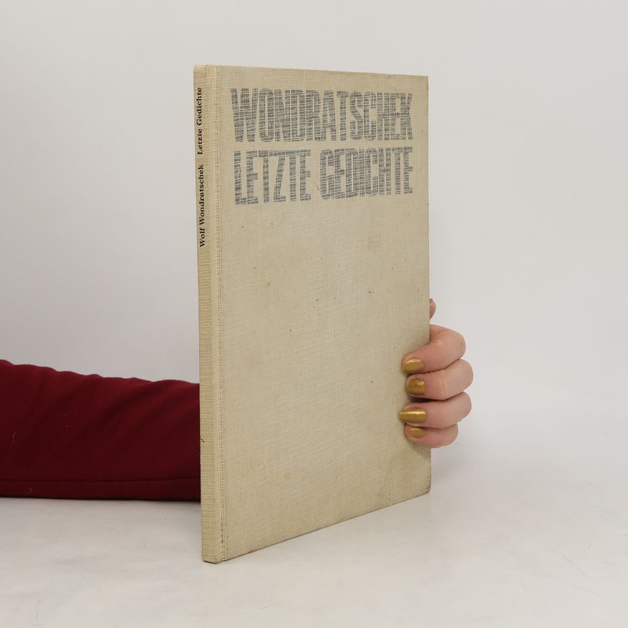 Wolf Wondratschek Letzte Gedichte