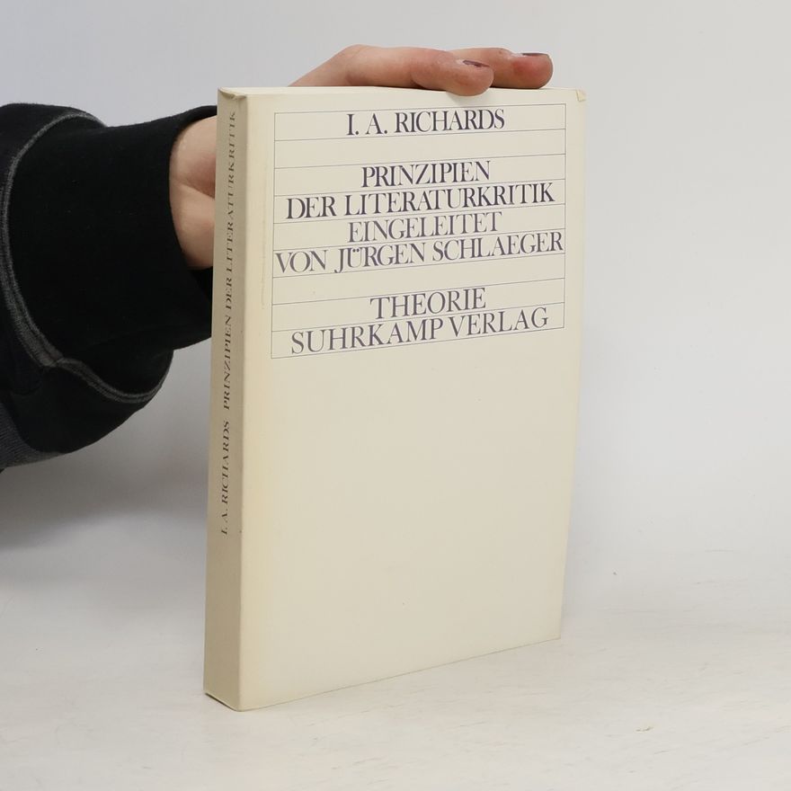 I. A. Richards Prinzipien der Literaturkritik