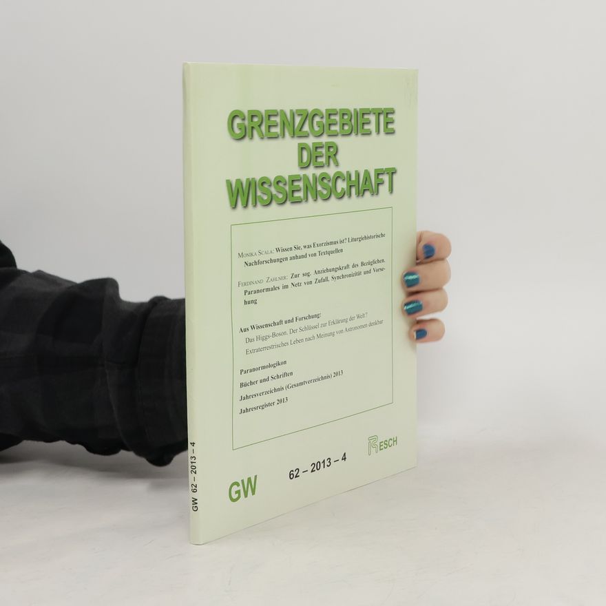 Collectif d'auteurs Grenzgebiete der Wissenschaft 2013/4