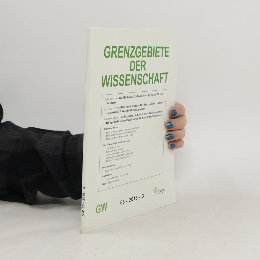 Collectif d'auteurs Grenzgebiete der Wissenschaft 2016/3