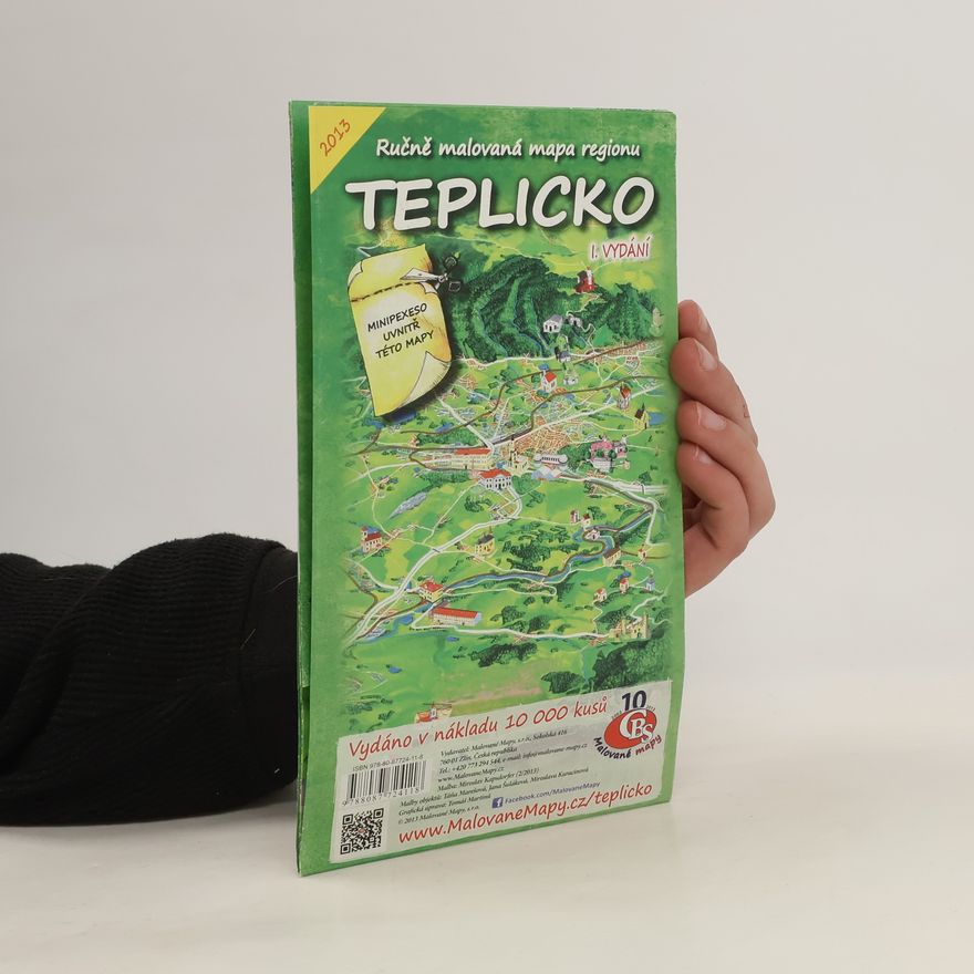 Táňa Marešová Ručně malovaná mapa regionu Teplicko