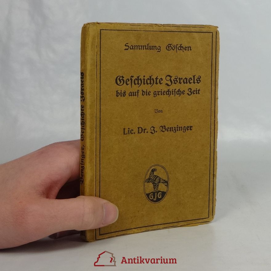 Immanuel Lic. Dr. Benzinger Geschichte Israels bis auf die griechische Zeit