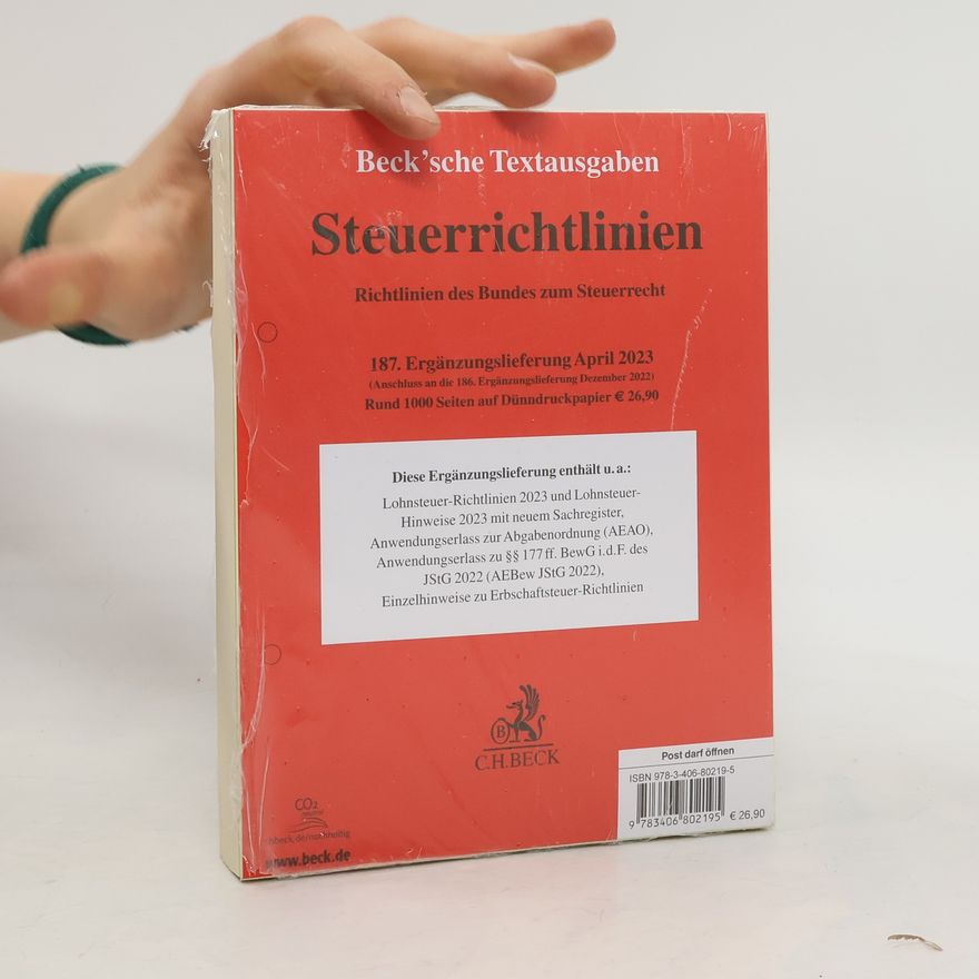 Kolektiv autorů Steuerrichtlinien 187. Ergänzungslieferung