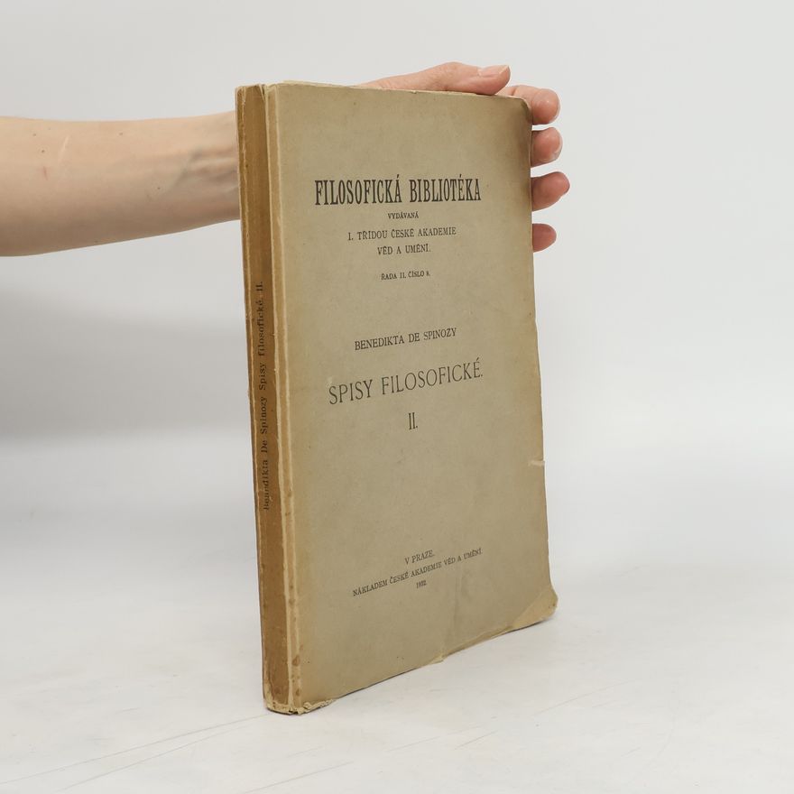 František Kalda Benedikt de Spinoza: Spisy filosofické II.