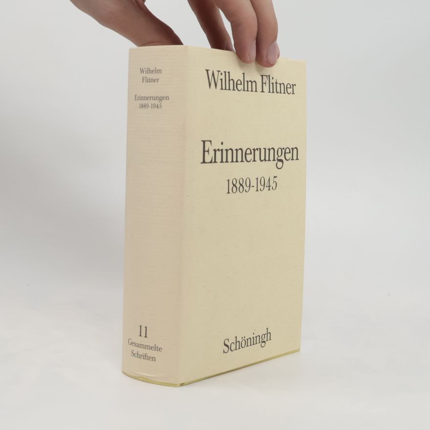 Wilhelm Flitner Erinnerungen, 1889-1945