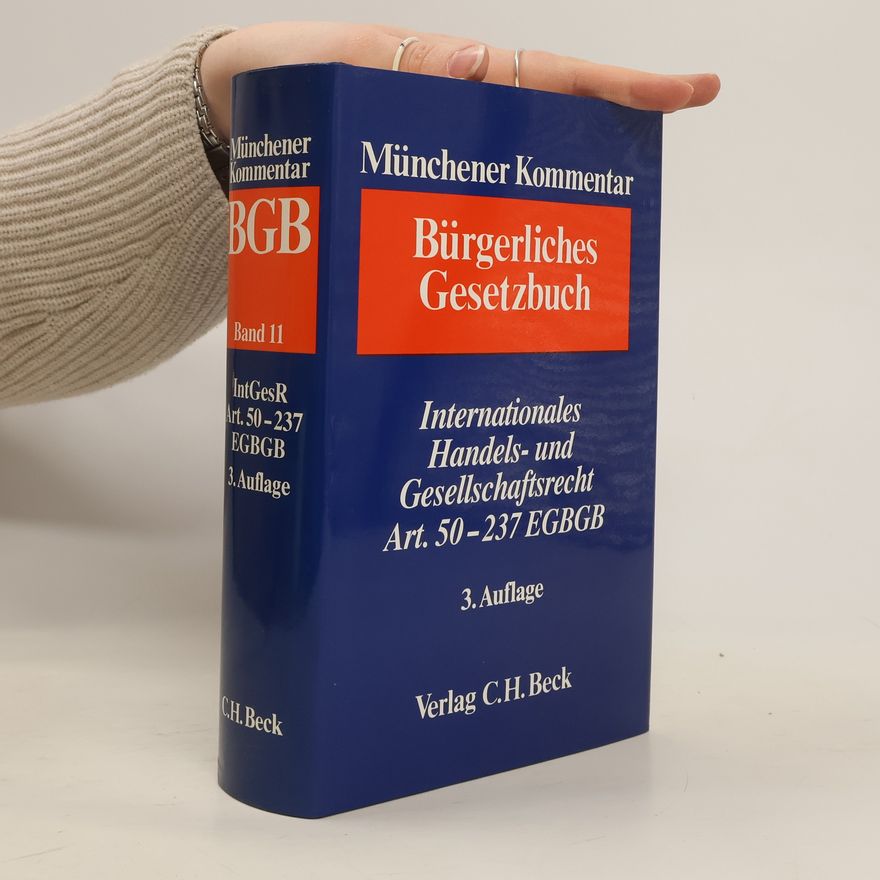 Hans Jürgen Sonnenberger Münchener Kommentar zum Bürgerlichen Gesetzbuch 11