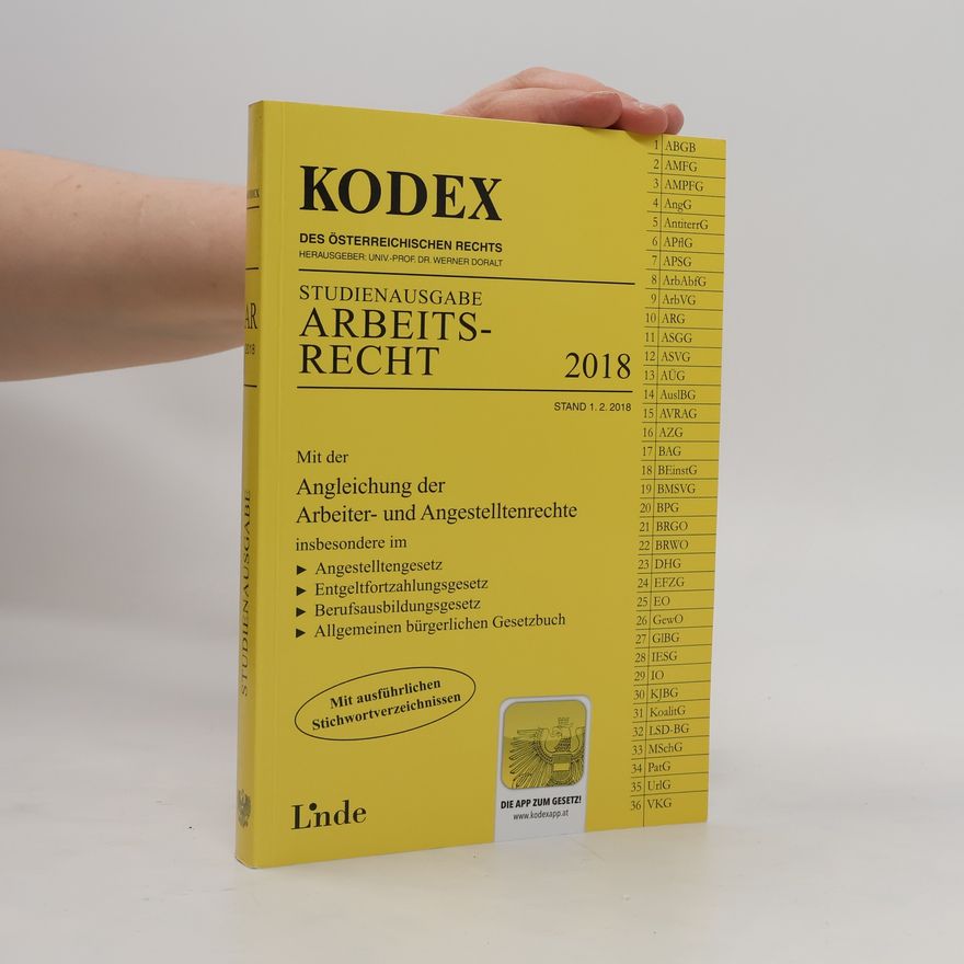 Gerda Ercher-Lederer KODEX Arbeitsrecht 2018, Studienausgabe (f. Österreich)