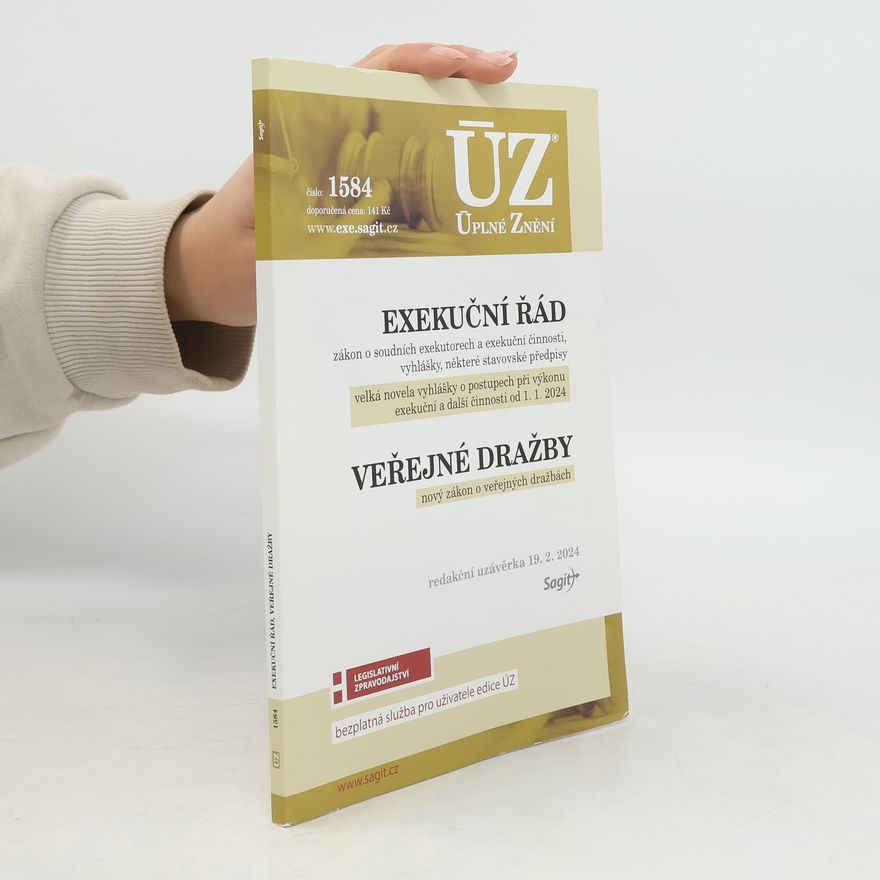 Autorenkollektiv ÚZ 1584 Exekuční řád, veřejné dražby