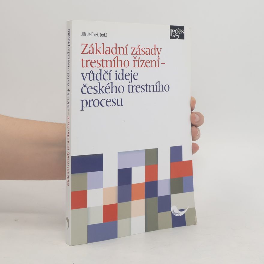Jiří Jelínek Základní zásady trestního řízení