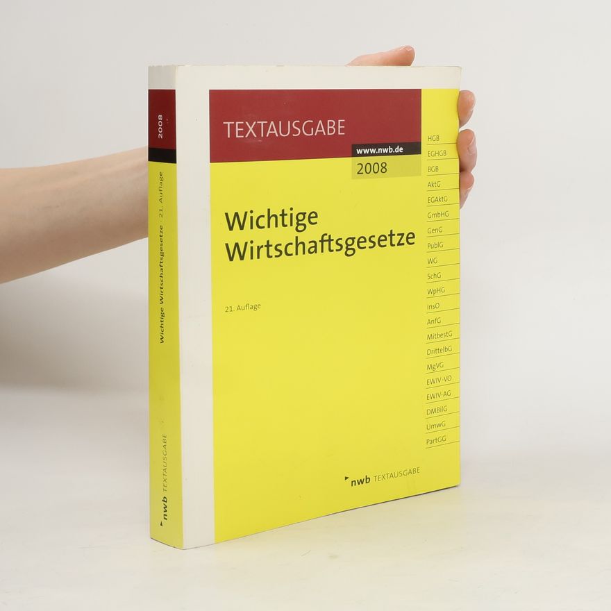 NWB Redaktion Wichtige Wirtschaftsgesetze
