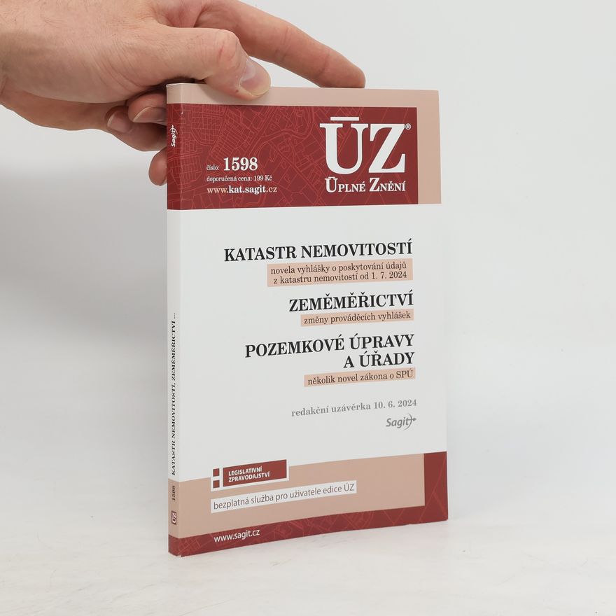 Kolektiv autorů ÚZ 1598 Katastr nemovitostí, Zeměměřictví, Pozemkové úpravy a úřady