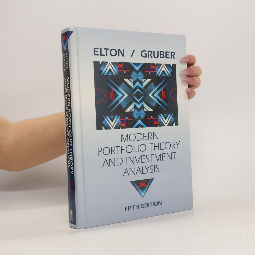 Edwin J Elton Modern Portfolio Theory and Investment Analysis