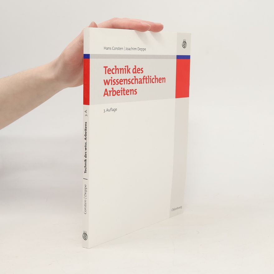 Hans Corsten Technik des wissenschaftlichen Arbeitens