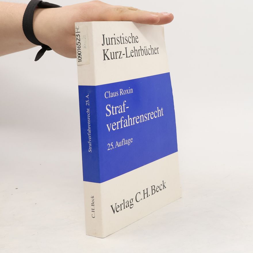 Claus Roxin Strafverfahrensrecht