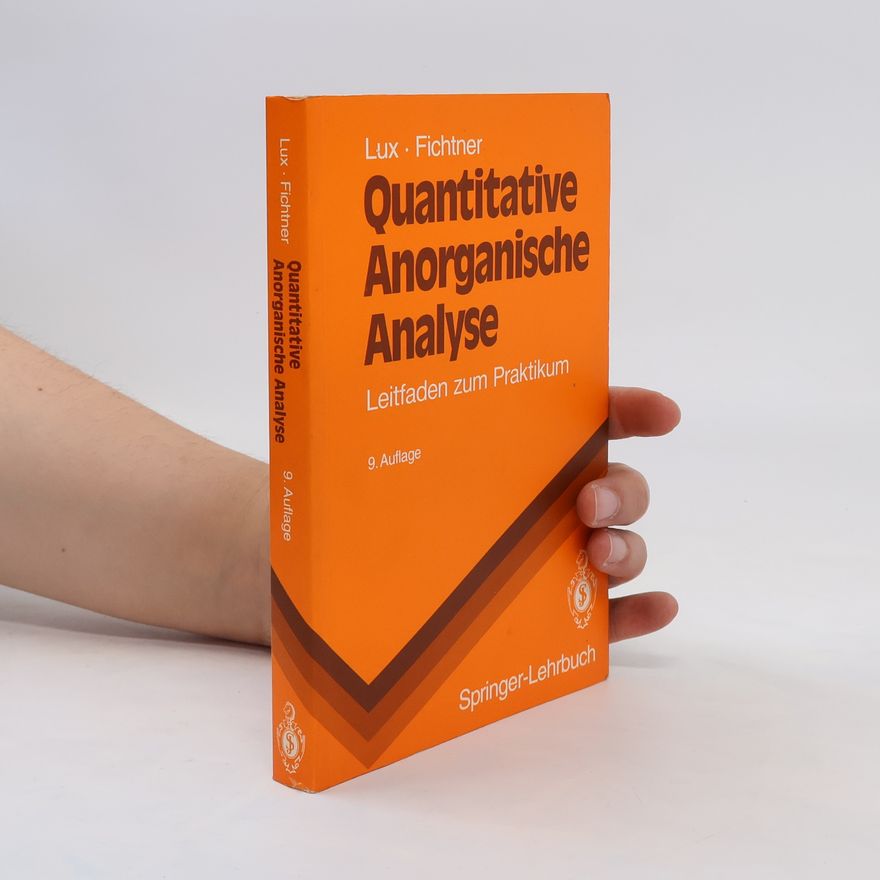 Hermann Lux Quantitative Anorganische Analyse