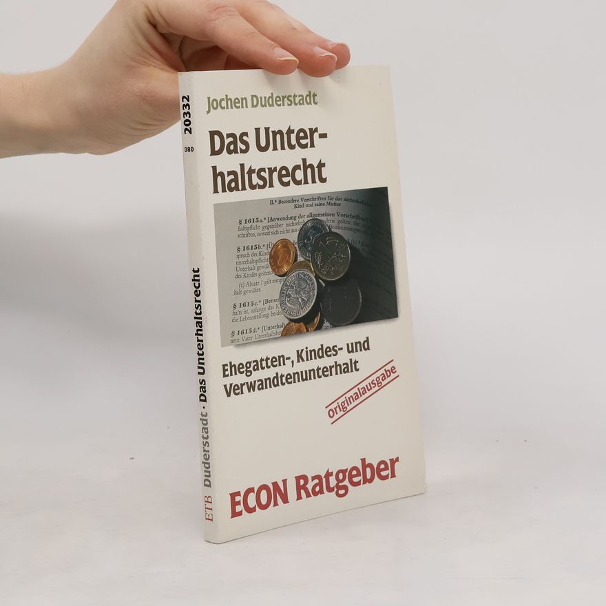 Jochen Duderstadt Das Unterhaltsrecht