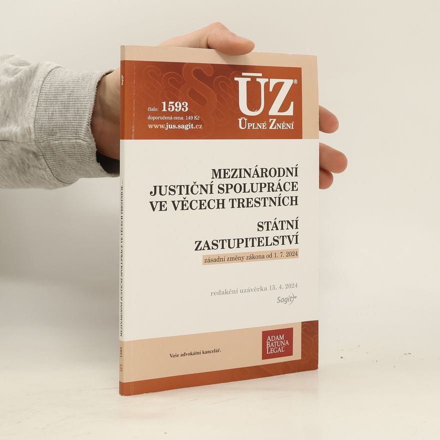 Kolektiv autorů ÚZ 1593 Mezinárodní justiční spolupráce