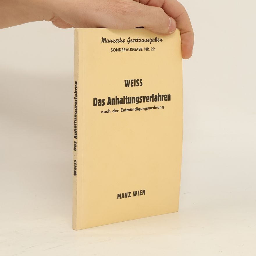 Autorenkollektiv Weiss Das Anhaltungsverfahren