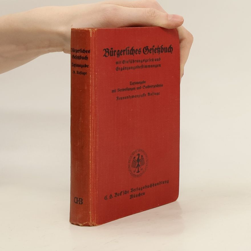 Kolektív autorov Bürgerliches Gesetzbuch mit Einführungsgeseh und Ergänzungsbestimmungen