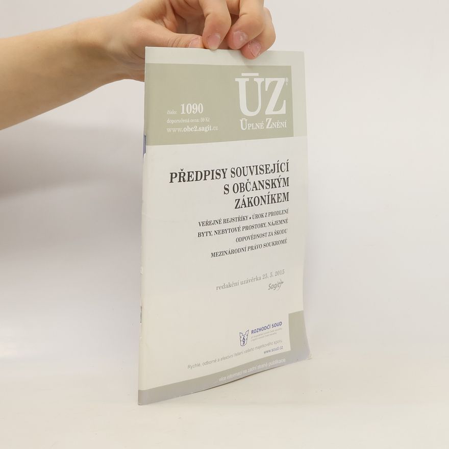 Autorenkollektiv ÚZ 1090 - Předpisy související s občanským zákoníkem k 15. 6. 2016