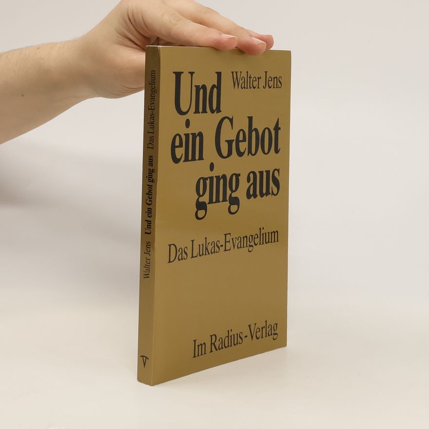 Walter Jens Und ein Gebot ging aus