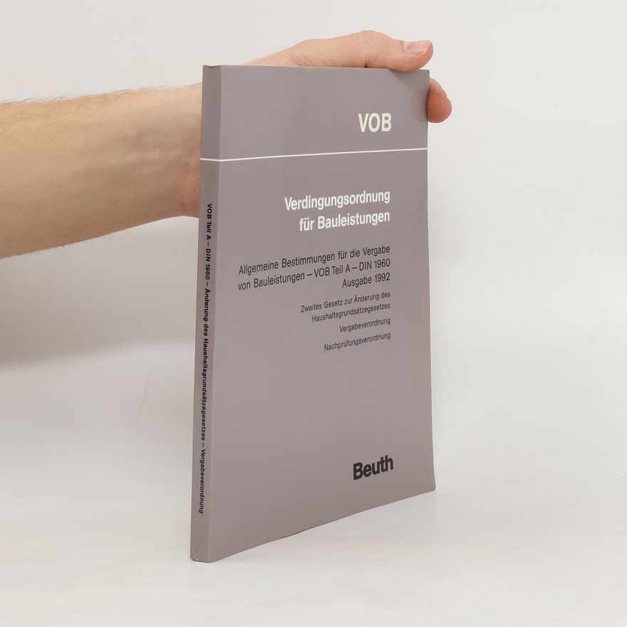 Kolektív autorov Verdingungsordnung für Bauleistungen