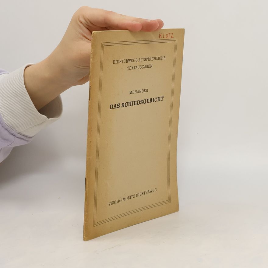 Menander Das Schiedsgericht