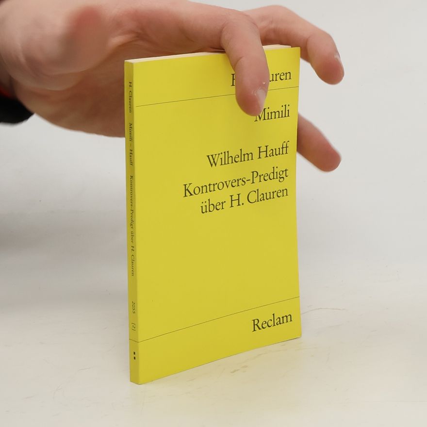 Heinrich Clauren Mimili: Eine Erzählung