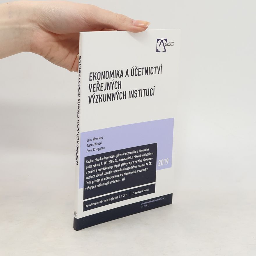 Pavel Kriegsman Ekonomika a účetnictví veřejných výzkumných institucí