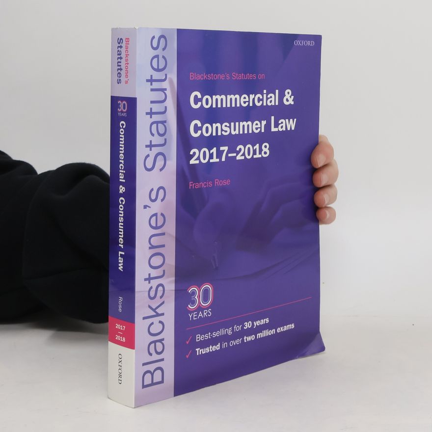 Kolektiv autorů Blackstone's Statutes on Commercial & Consumer Law 2017-2018