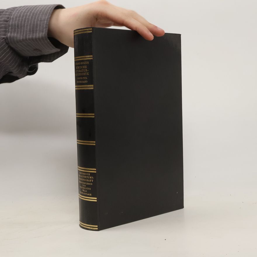 Martin von Schanz Geschichte der römischen Literatur III.1