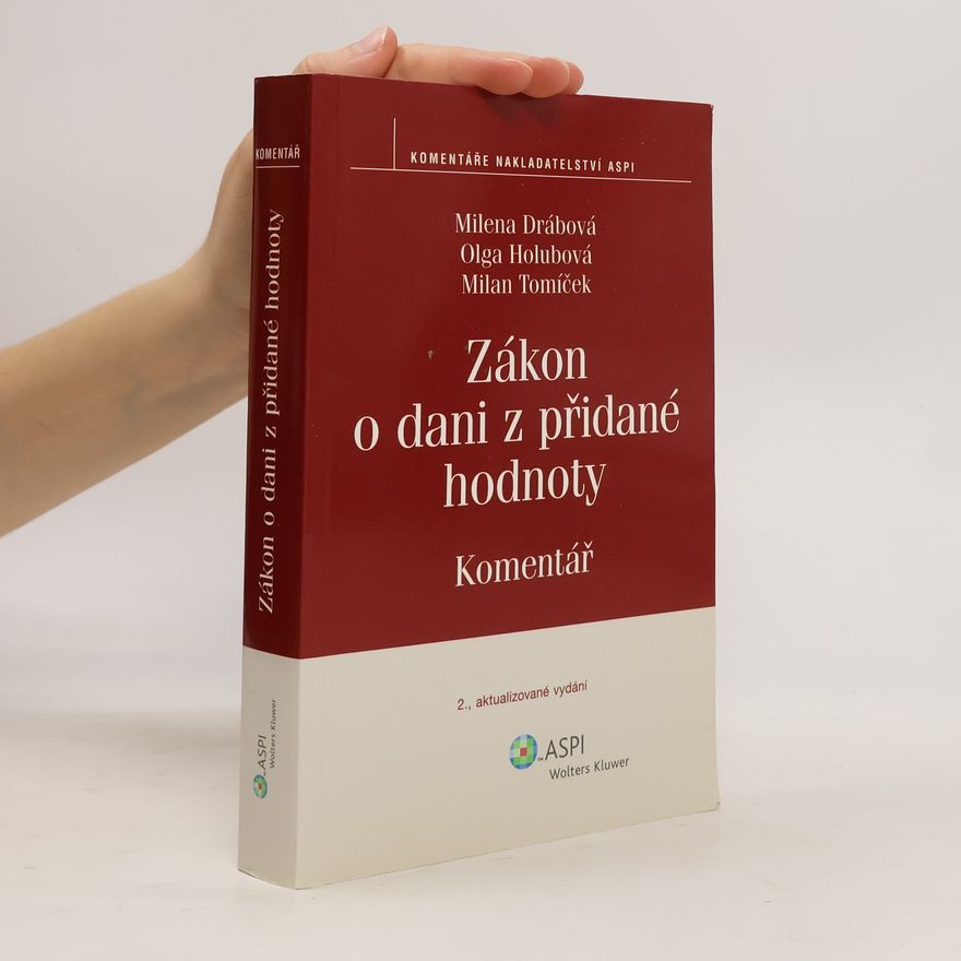 Milan Tomíček Zákon o dani z přidané hodnoty : komentář