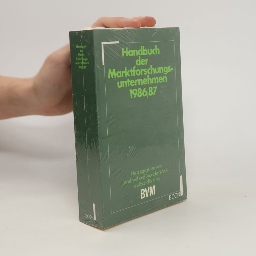 Autorenkollektiv Handbuch der Marktfirschungsunternehmen 1986/87