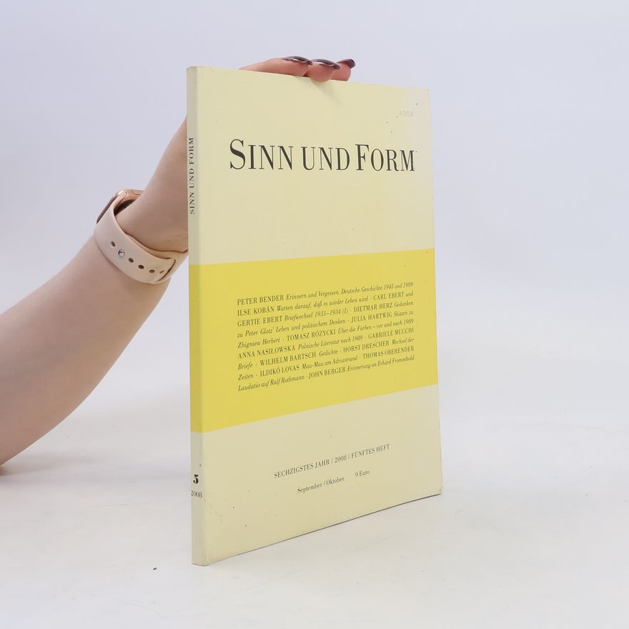 Various authors Sinn und Form 9-10/2008