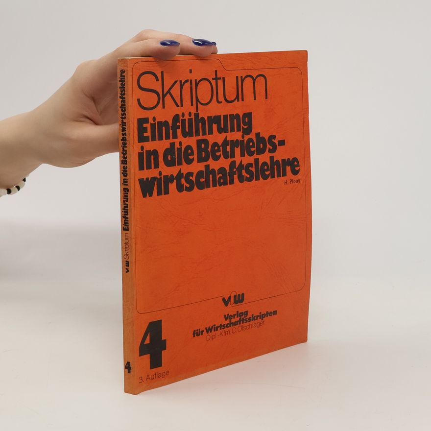 Helmut Ploog Einführung in die Betriebswirtschaftslehre