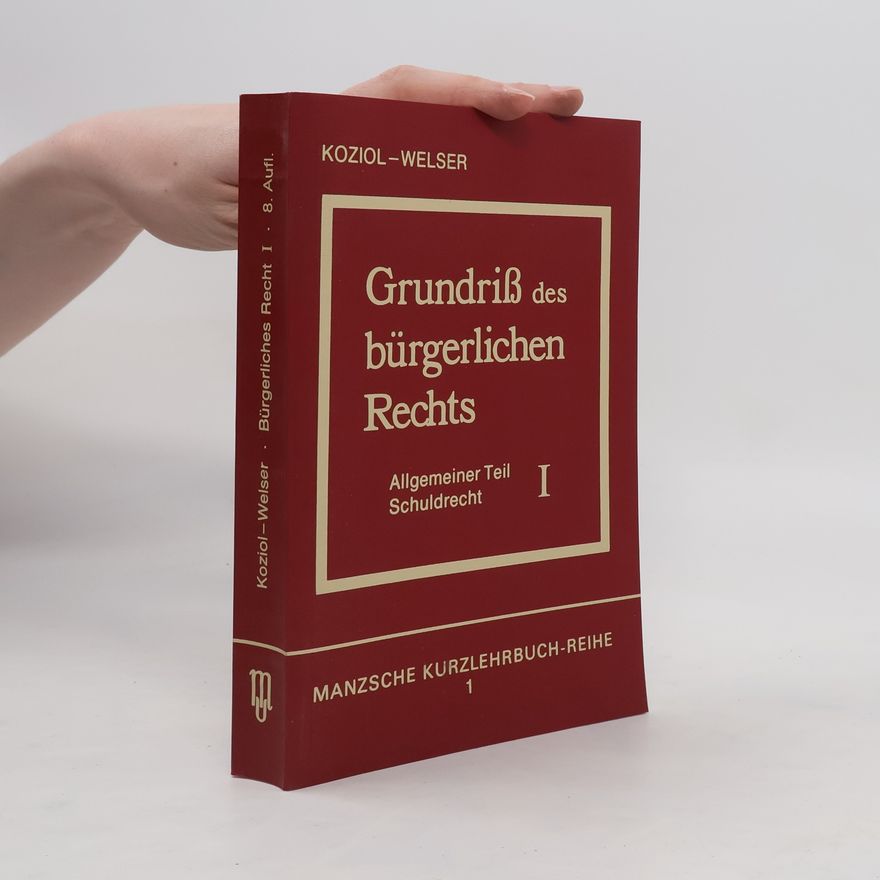 Helmut Koziol Grundriss des bürgerlichen Rechts 1