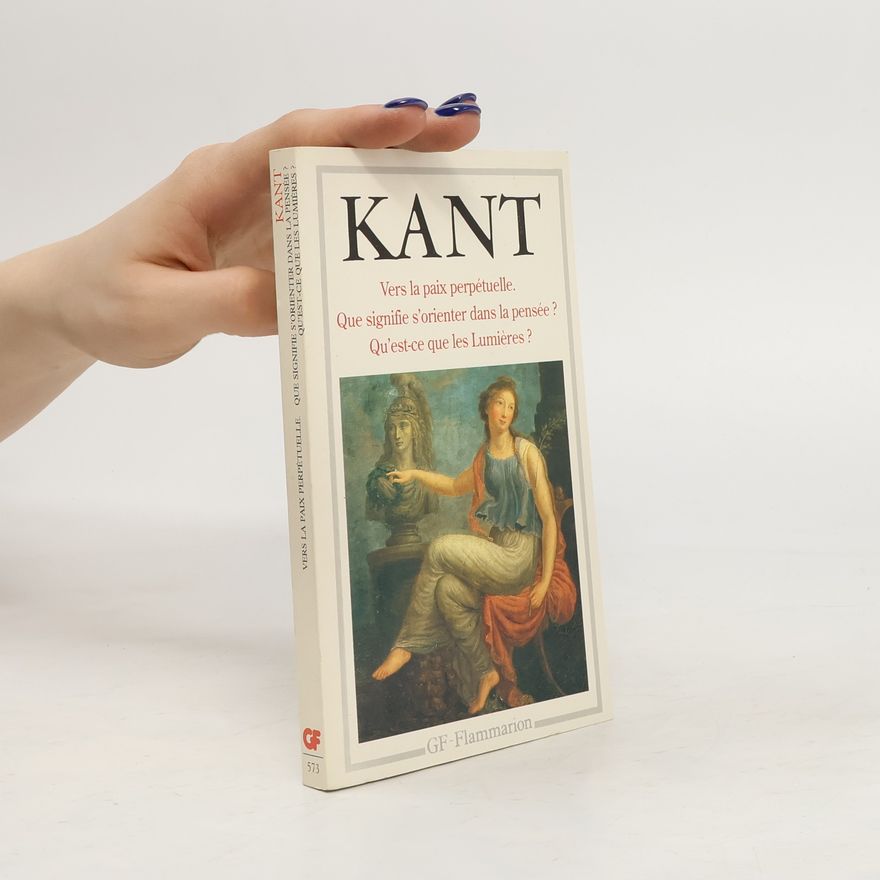 Immanuel Kant Vers la paix perpétuelle