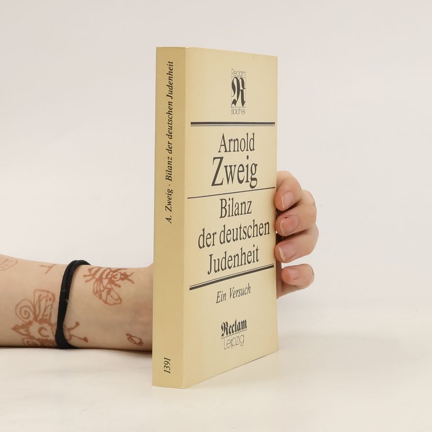 Arnold Zweig Bilanz der deutschen Judenheit