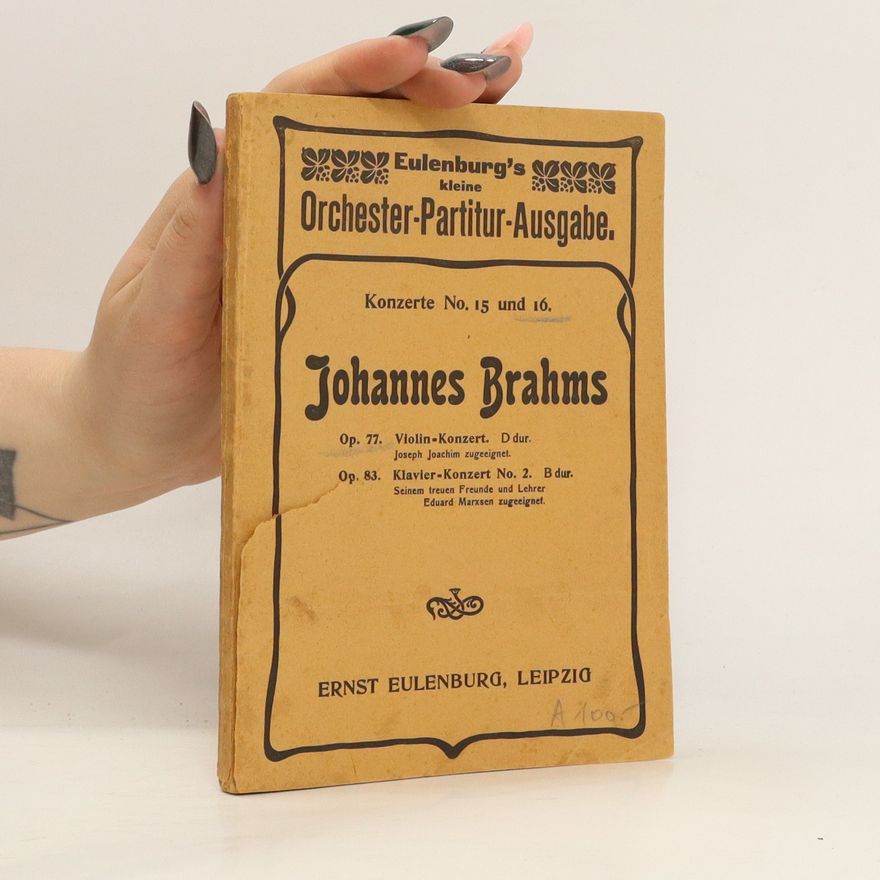 Ernst Eulenburg Orchester Partitur Ausgabe. Johannes Brahms