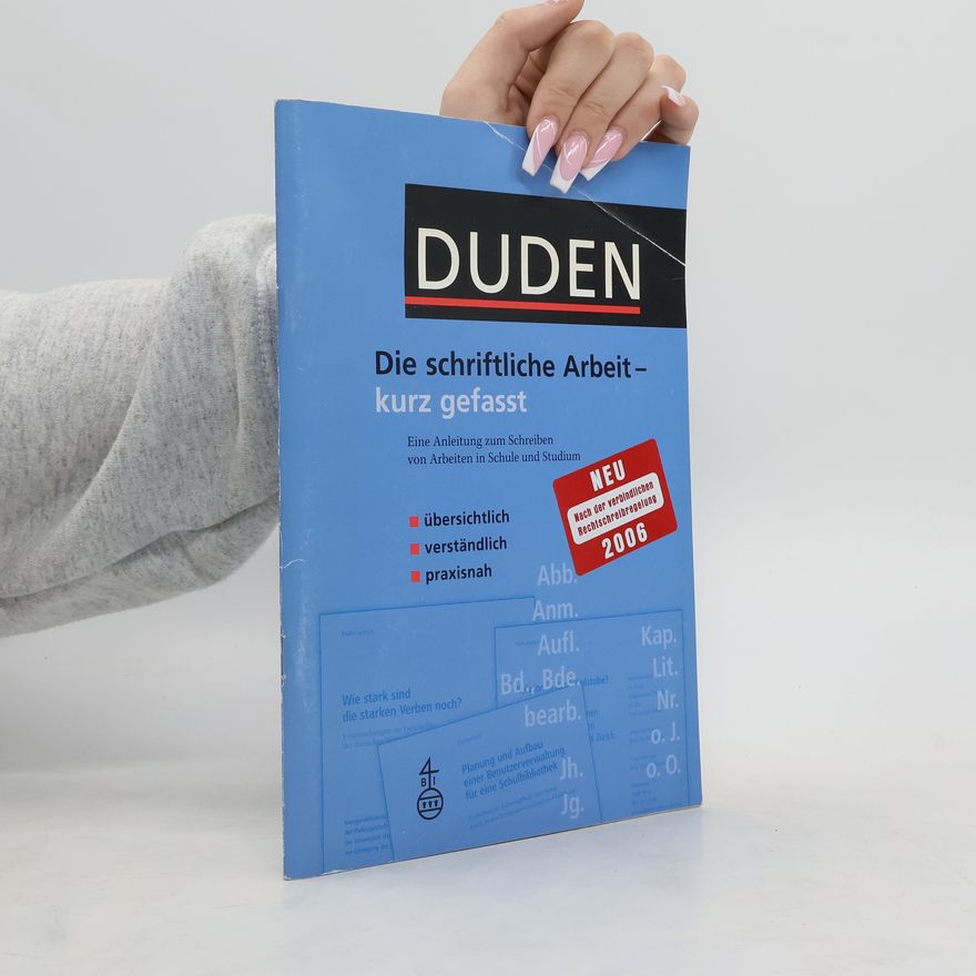 Jürg Niederhauser Duden, Die schriftliche Arbeit - kurz gefasst