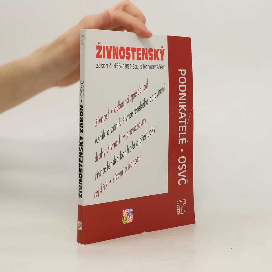 Šmejkal Viktor Živnostenský zákon s komentářem